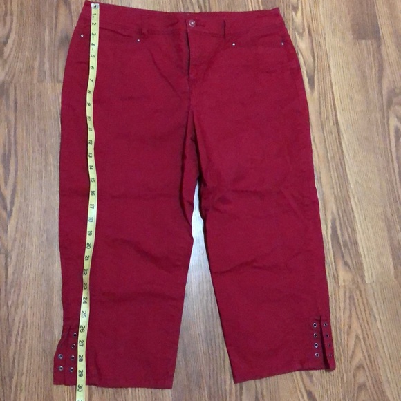 Style&co red capris size 10 - Picture 8 of 9